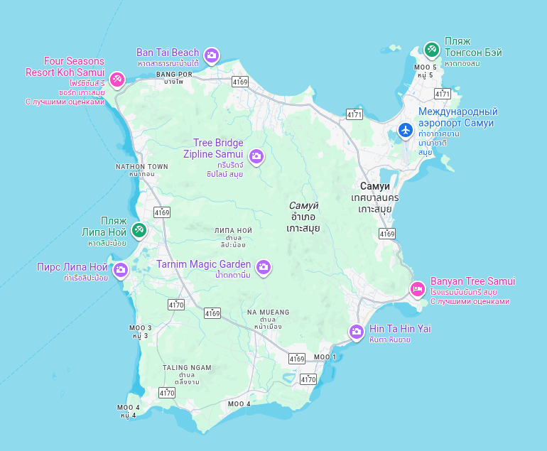 Thailand map showing Setada Trading location in Koh Samui